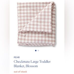 Pehr- Pink Gingham checkmate toddler blanket